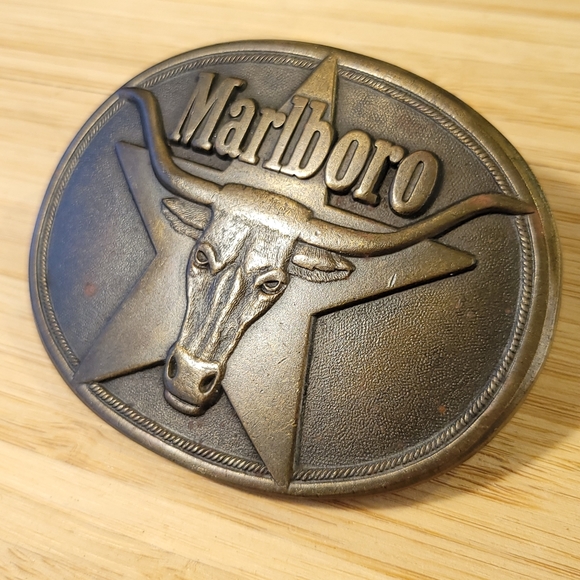 Philip Morris Other - Vintage 1987 Marlboro Brass Belt Buckle
